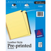 Avery&reg; Preprinted Tab Dividers - Gold Reinforced Edge AVE11352