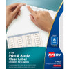 Avery&reg; Print & Apply Clear Label Dividers - Index Maker Easy Peel Printable Labels AVE11422