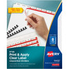 Avery&reg; Print & Apply Label Unpunched Dividers - Index Maker Easy Apply Label Strip AVE11432