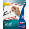 Avery&reg; Print & Apply Label Unpunched Dividers - Index Maker Easy Apply Label Strip AVE11432