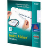 Avery&reg; Print & Apply Clear Label Dividers - Index Maker Easy Apply Label Strip AVE11435