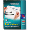 Avery&reg; Print & Apply Label Unpunched Dividers - Index Maker Easy Apply Label Strip AVE11442