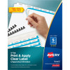 Avery&reg; Print & Apply Label Unpunched Dividers - Index Maker Easy Apply Label Strip AVE11443