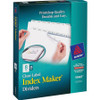 Avery&reg; Print & Apply Clear Label Dividers - Index Maker Easy Apply Label Strip AVE11447