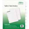 Avery&reg; B/W Print Table of Contents Tab Dividers AVE11668