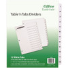 Avery&reg; B/W Print Table of Contents Tab Dividers AVE11672