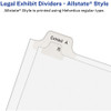 Avery&reg; Collated Legal Dividers Allstate Style, Letter Size, EXHIBIT Tab A-Z AVE82105