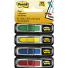 Post-it 1/2"W Arrow Flags -Primary Colors - 4 Dispensers