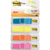 Post-it 1/2"W Highlighting Flags in Bright Colors - 4 Clear Dispensers