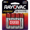 Rayovac Fusion Advanced Alkaline AA Batteries 8/Pack