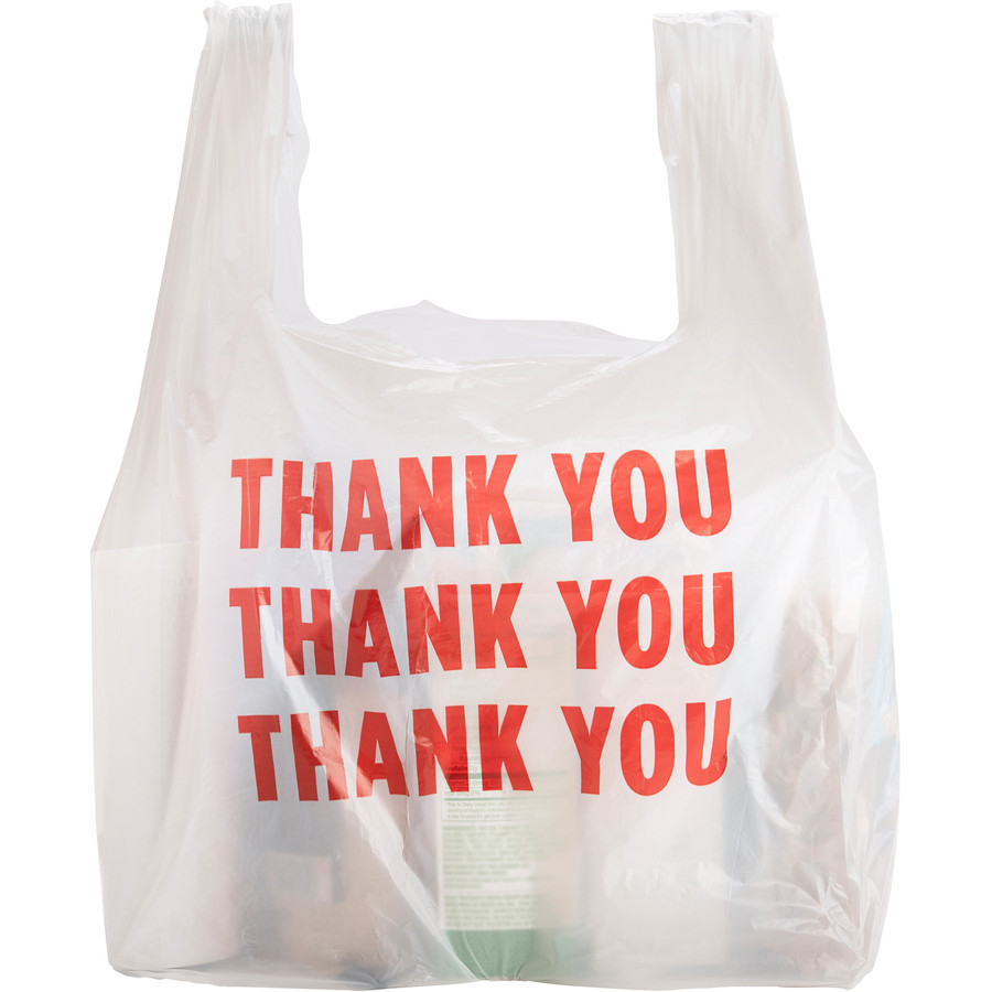 Genuine Joe THANK YOU Plastic Bags 11570 - Miguel's Copier