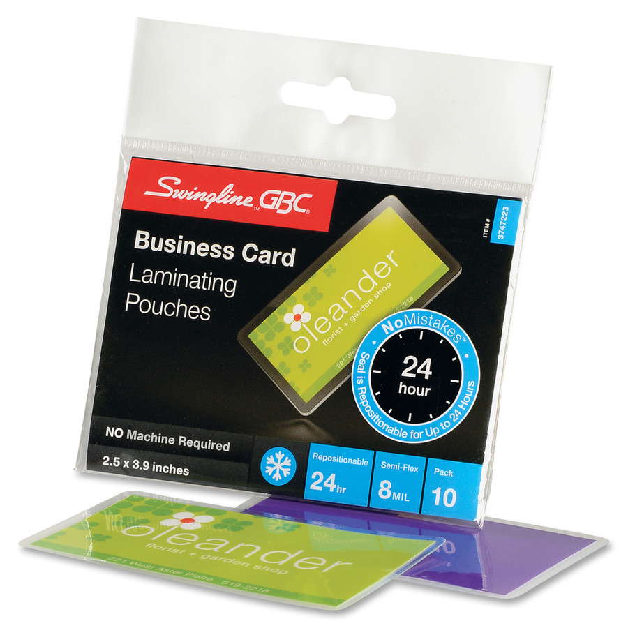 business card laminating sleeves XFasten Self Seal Pouches Size 4-Inch x 3-Inch 100-Pack, 10 Mil Business Card Laminating Pouches Non-Yellowing Self Sealing Ensures documents are marker Self-Laminating Pouches - Business Card