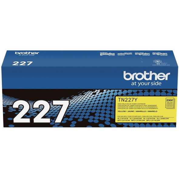 Brother Genuine TN-227Y High Yield Yellow Toner Cartridge