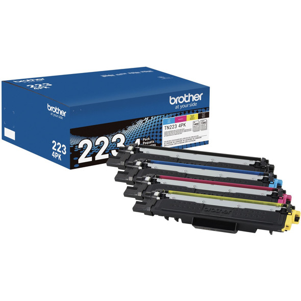 Brother TN223 Original Toner Cartridge - Multi-pack - Black, Cyan, Magenta, Yellow