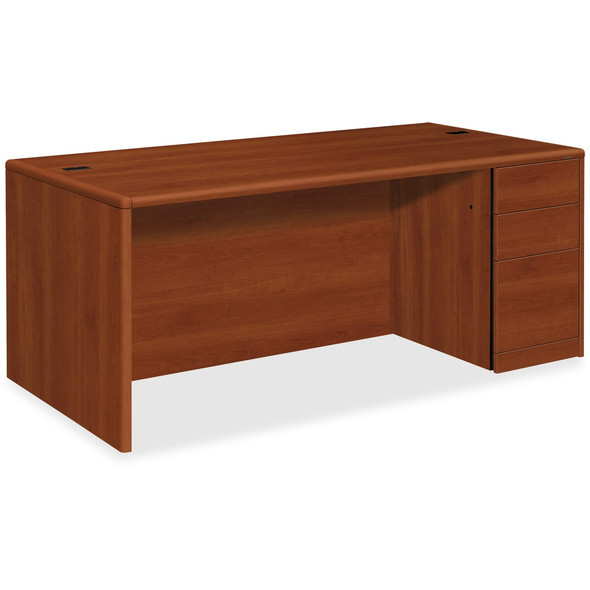 HON 10700 Series Right Pedestal Desk - 3-Drawer 10787RCO