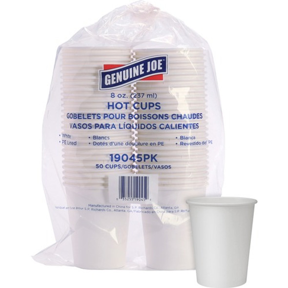 Genuine Joe Lined Disposable Hot Cups 19045CT
