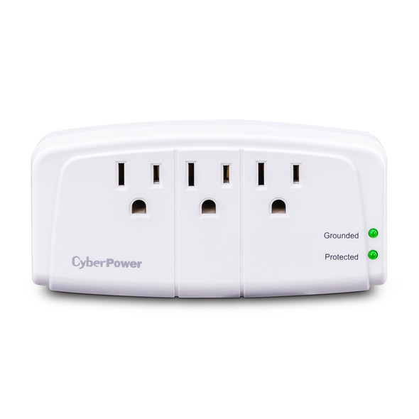 CyberPower CSB300W Essential 3 - Outlet Surge Protector with 900 J Surge Suppression