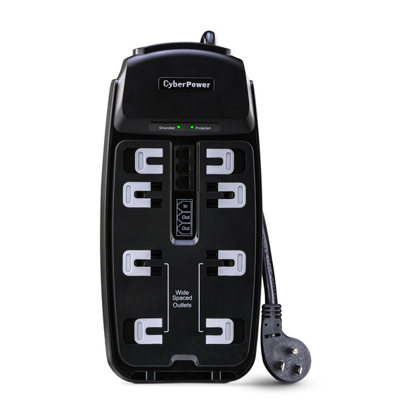 CyberPower CSP806T Professional 8 - Outlet Surge Protector with 2550 J Surge Suppression