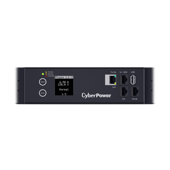 CyberPower PDU83103 3 Phase 200 - 240 VAC 20A Switched Metered-by-Outlet PDU