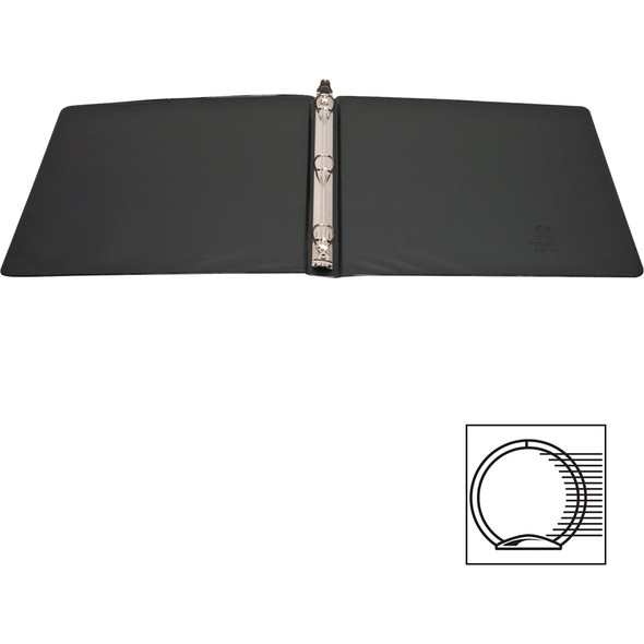 Business Source Round Ring View Binder, Black, 4/pack, Letter Size, 0.5" Business Source Round Ring View Binder, Black, 4/pack, Letter Size, 0.5"