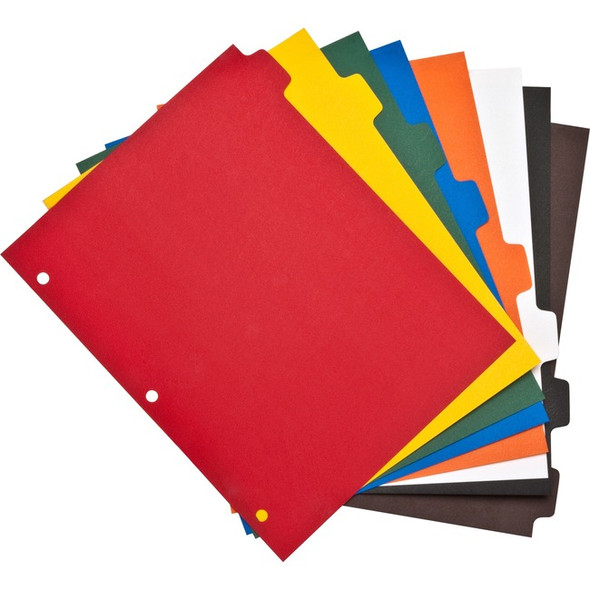Business Source Plain Tab Color Polyethylene Index Dividers BSN01810