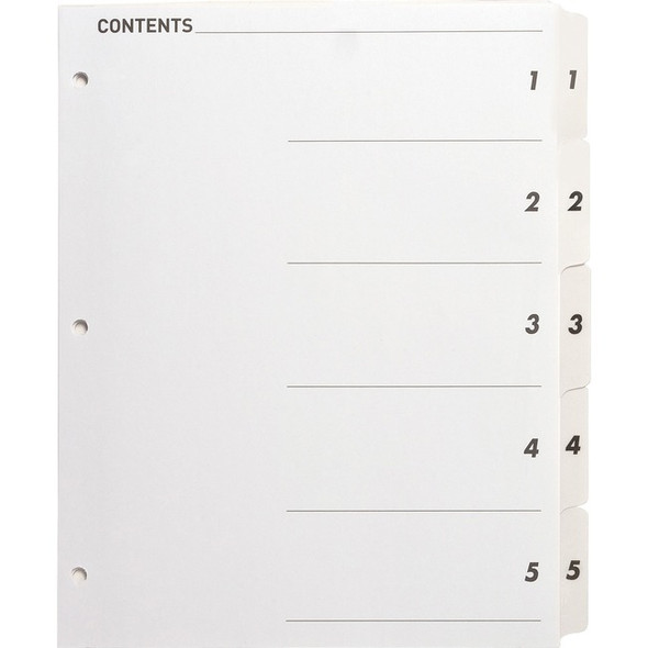 Business Source Table of Content Quick Index Dividers BSN05852