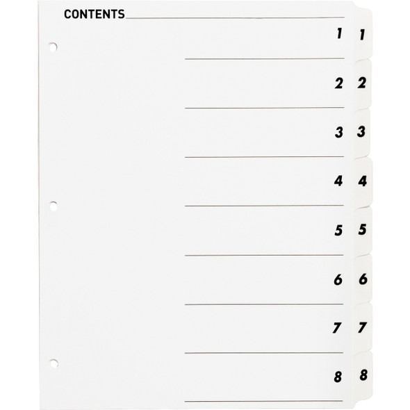 Business Source Table of Content Quick Index Dividers BSN05853