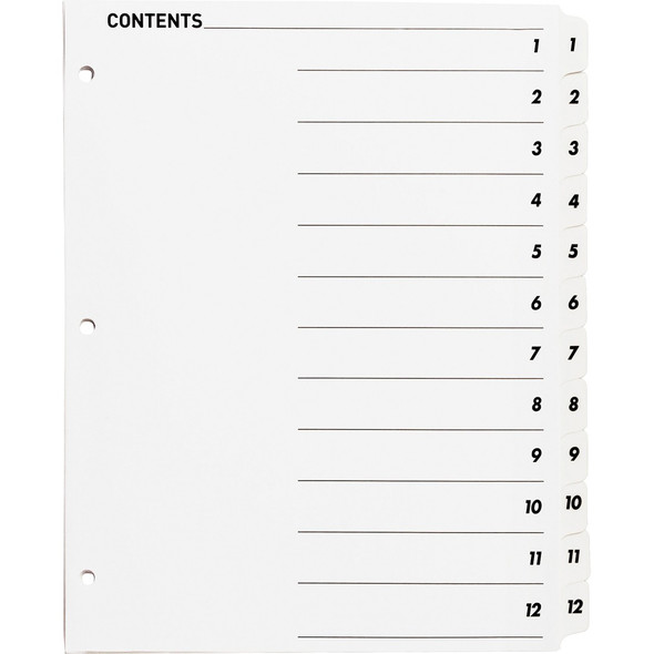 Business Source Table of Content Quick Index Dividers BSN05855