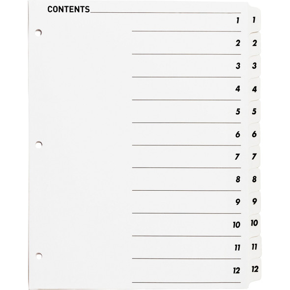 Business Source Table of Content Quick Index Dividers BSN05855