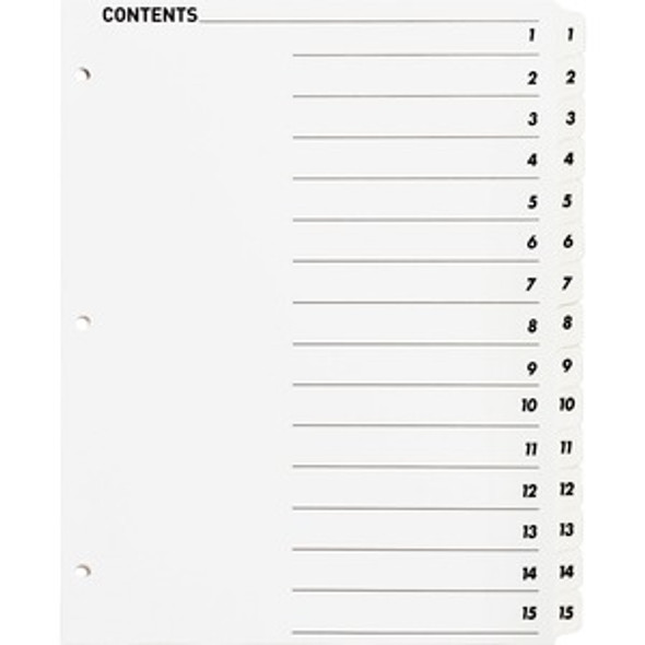 Business Source Table of Content Quick Index Dividers BSN05857
