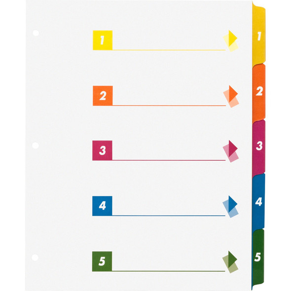 Business Source Color-coded Table of Contents/Tabs Index Dividers BSN21908