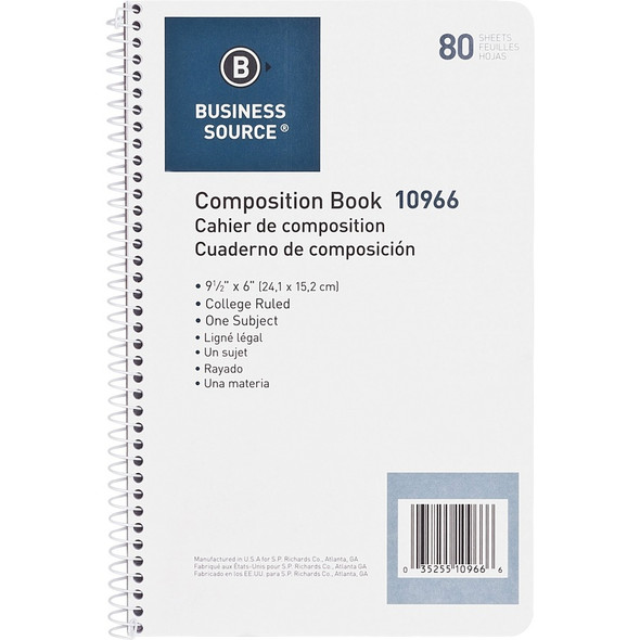 Business Source College Ruled Composition Books BSN10966
