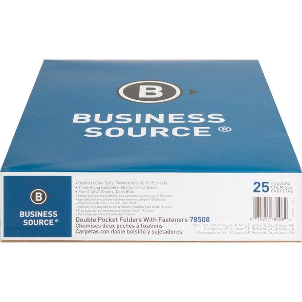 Business Source Letter Recycled Pocket Folder BSN78508
