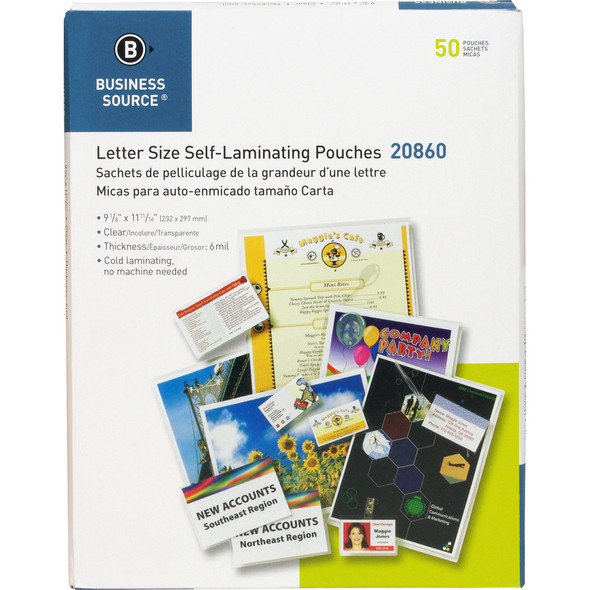 Business Source Laminating Document Pouches BSN20860