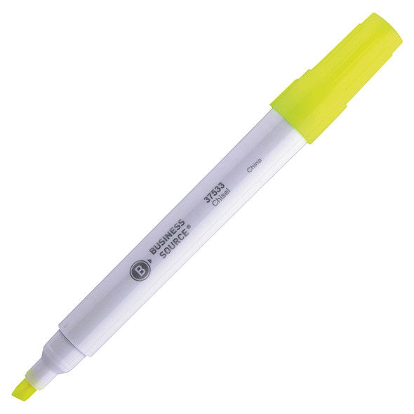 Business Source Chisel Tip Yellow Value Highlighter BSN37533