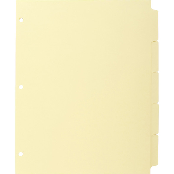 Business Source Mylar-reinforced Plain Tab Indexes BSN16480