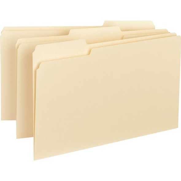 Business Source 1/3 Tab Cut Legal Recycled Top Tab File Folder BSN43560