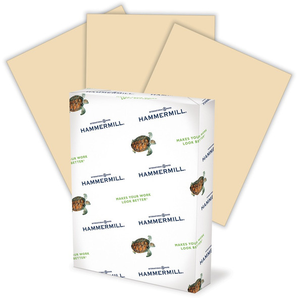 International Paper Paper for Copy 8.5x11 Copy & Multipurpose Paper - Tan - Recycled - 30% - Letter - 8 1/2" x 11" - 20 lb Basis Weight - Smooth - 5000 / Carton - FSC HAM102863CT