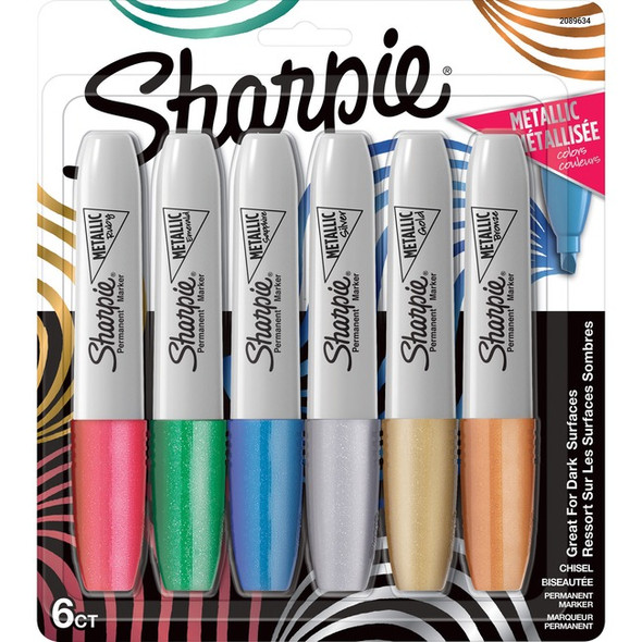 Sharpie Metallic Ink Chisel Tip Permanent Markers SAN2089634