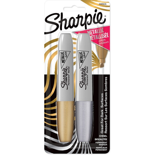 Sharpie Metallic Ink Chisel Tip Permanent Markers SAN2089636