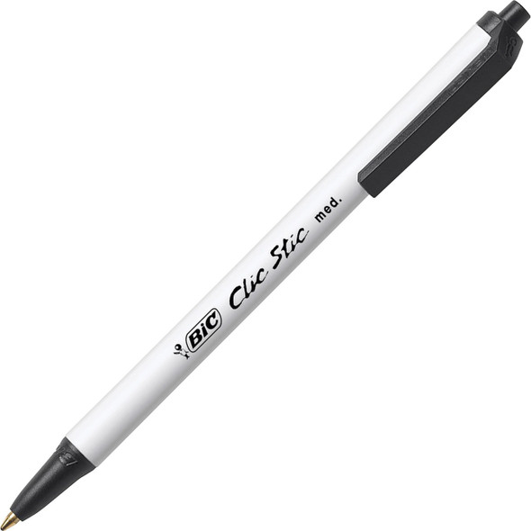 BIC Clic Stick 1.0mm Retractable Ball Pen BICCSM60BK