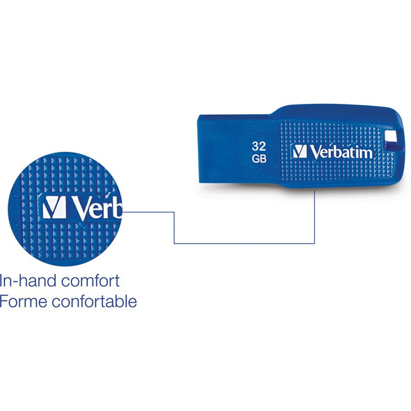 Verbatim 32GB Ergo USB 3.0 Flash Drive - Blue VER70878