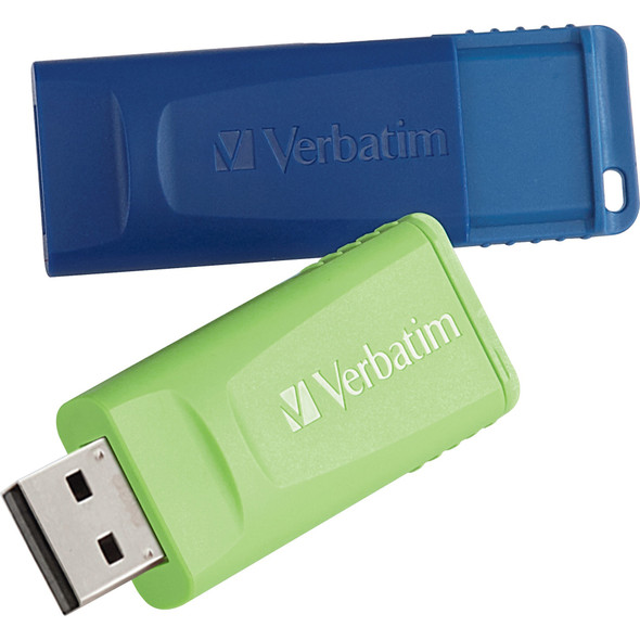 Verbatim 16GB Store 'n' Go USB Flash Drive - 2pk - Blue, Green VER98713