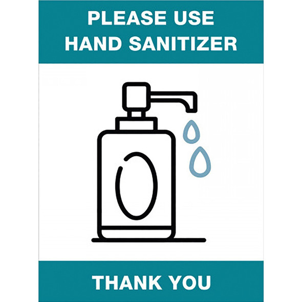 Lorell Please Use Hand Sanitizer Sign LLR00254