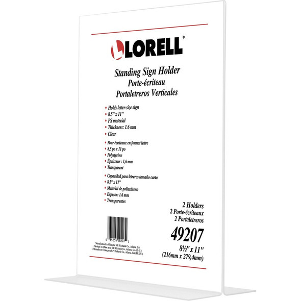 Lorell T-base Standing Sign Holder LLR49207