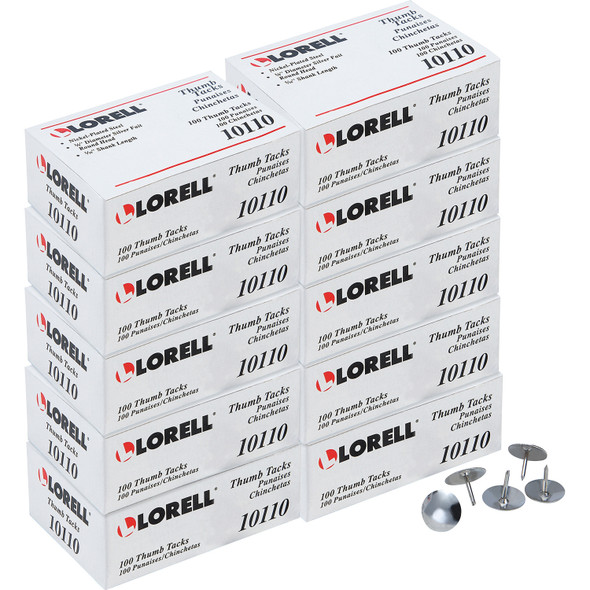 Lorell 5/16" Steel Thumb Tacks LLR10110BX