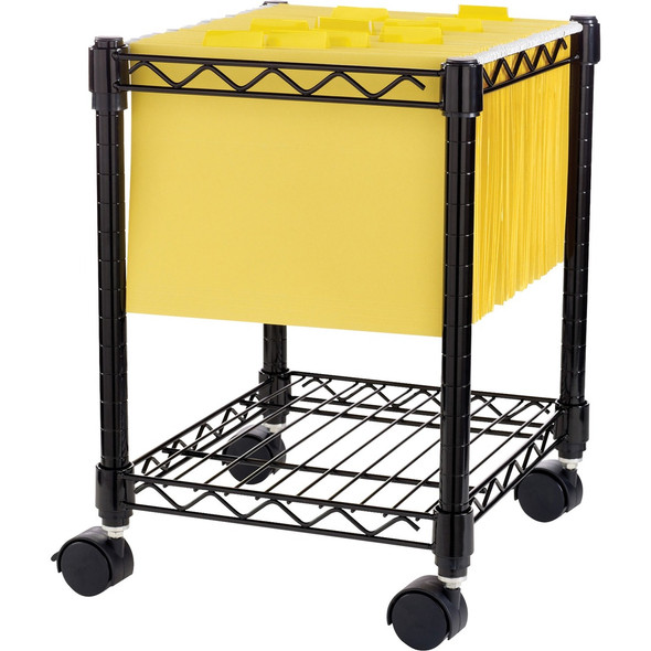 Lorell Compact Mobile Wire Filing Cart LLR62950