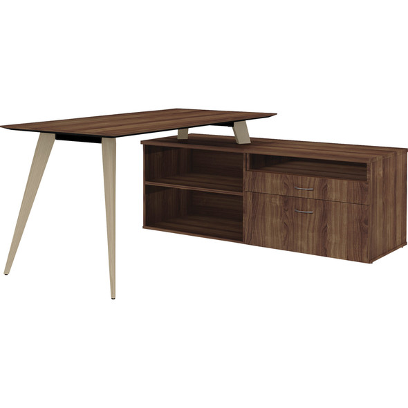 Lorell Relevance Wood Frame for 30" L-shape Desk LLR16224