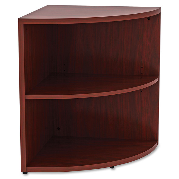 Lorell Essentials Series Mahogany Laminate Desking LLR69893