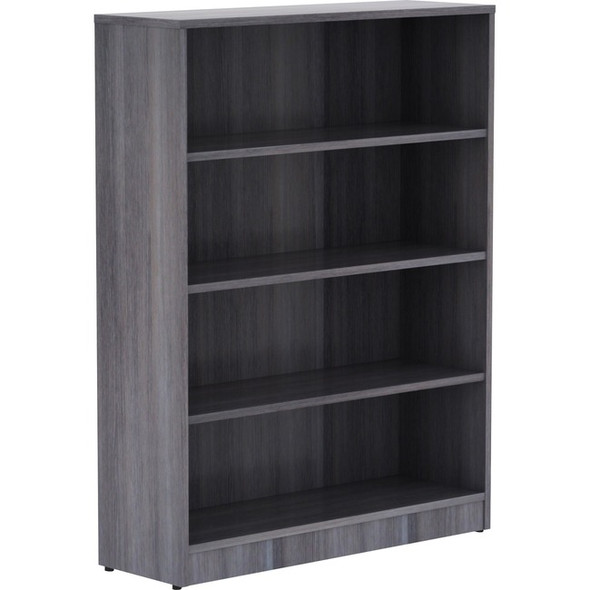 Lorell Weathered Charcoal Laminate Bookcase LLR69566